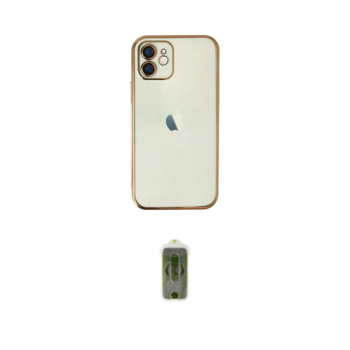 ieg™ iPhone 12 Kılıf Vadi Minimal - Siyah Joko Magic 5D Hayalet Cam