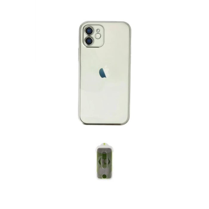 ieg™ iPhone 12 Kılıf Vadi Minimal - Siyah Joko Magic 5D Hayalet Cam