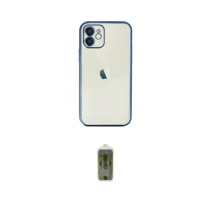 ieg™ iPhone 12 Kılıf Vadi Minimal - Siyah Joko Magic 5D Hayalet Cam
