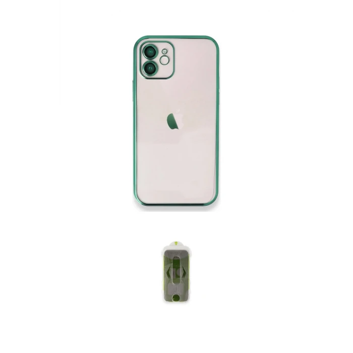ieg™ iPhone 12 Kılıf Vadi Minimal - Siyah Joko Magic 5D Hayalet Cam