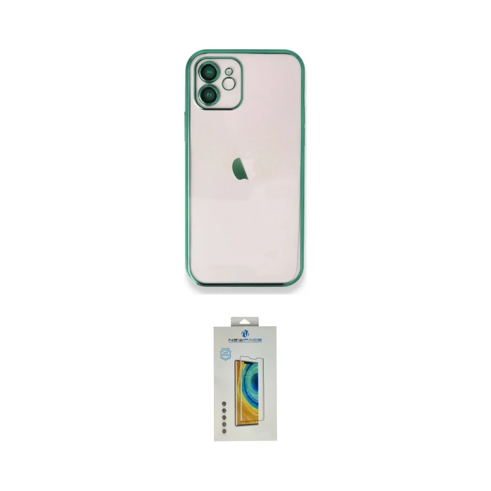 ieg™ iPhone 12 Kılıf Vadi Minimal - Siyah Polymer Nano Ekran Koruyucu