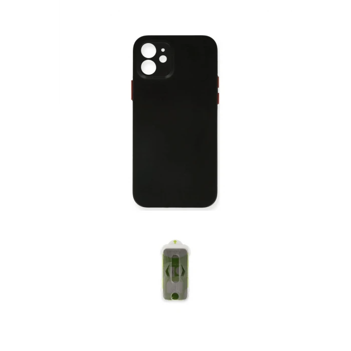 ieg™ iPhone 12 Kılıf Yadigar Yansıma Serisi - Siyah Joko Magic 5D Hayalet Cam