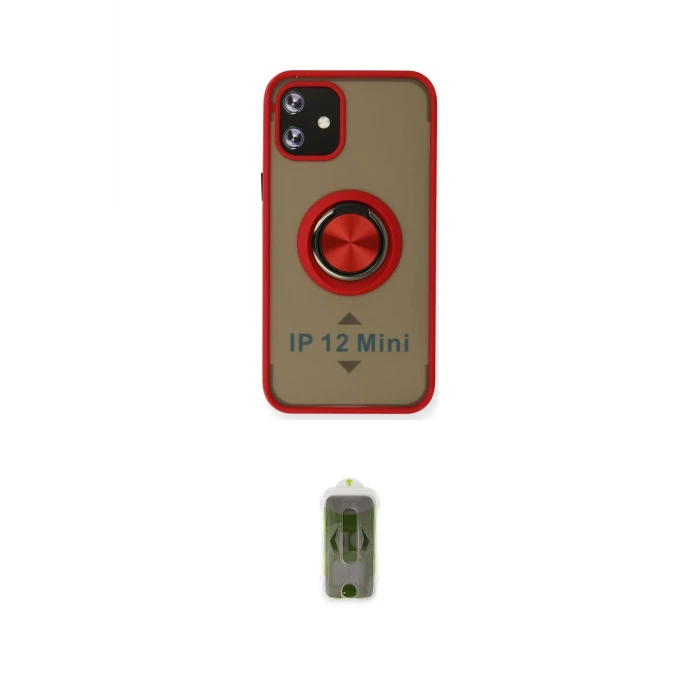 ieg™ iPhone 12 Kılıf Yörünge Çizgi - Siyah Joko Magic 5D Hayalet Cam