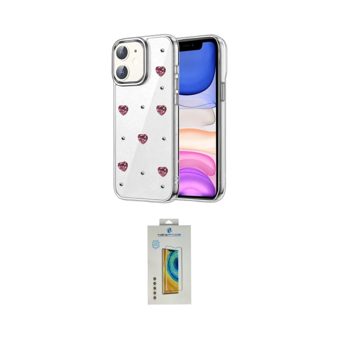 ieg™ iPhone 12 Kılıf Yörünge Form - Siyah Polymer Nano Ekran Koruyucu