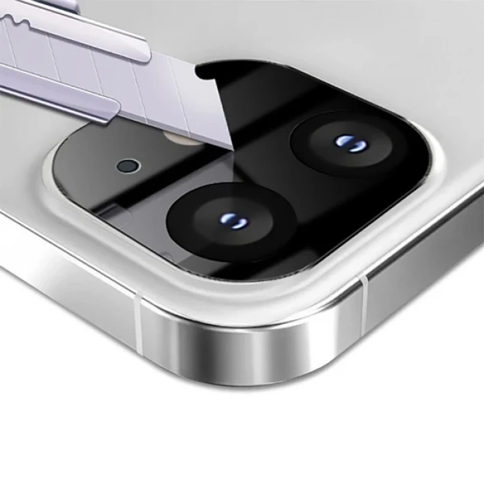 ieg™ İphone 12 Mini 3d Full Kaplama Tempered Cam Kamera Koruyucu