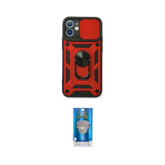 ieg™ iPhone 12 Mini Kılıf Ahenk Klasik - Şeffaf Royal Nano Ekran Koruyucu