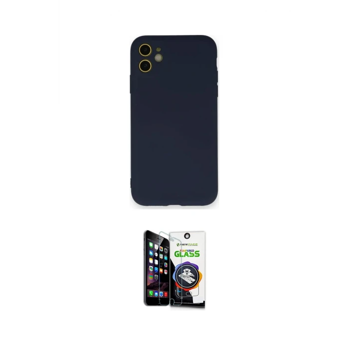 ieg™ iPhone 12 Mini Kılıf Ahenk Serisi - Şeffaf Temperli Cam Ekran Koruyucu