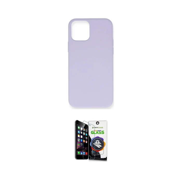 ieg™ iPhone 12 Mini Kılıf Ahenk Serisi - Şeffaf Temperli Cam Ekran Koruyucu
