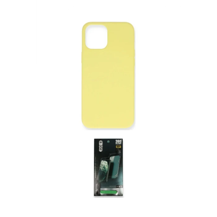 ieg™ iPhone 12 Mini Kılıf Ahenk Serisi - Siyah 360 Mat Full Body Arka Koruyucu