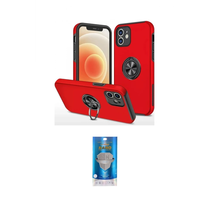 ieg™ iPhone 12 Mini Kılıf Odak Form Prime - Şeffaf Royal Nano Ekran Koruyucu