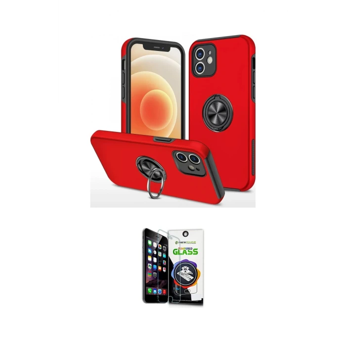 ieg™ iPhone 12 Mini Kılıf Odak Form Prime - Şeffaf Temperli Cam Ekran Koruyucu