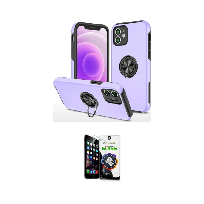 ieg™ iPhone 12 Mini Kılıf Odak Form Prime - Şeffaf Temperli Cam Ekran Koruyucu