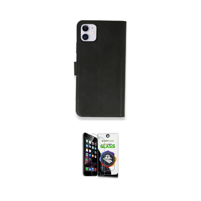ieg™ iPhone 12 Mini Kılıf Siluet Işık Serisi - Şeffaf Temperli Cam Ekran Koruyucu