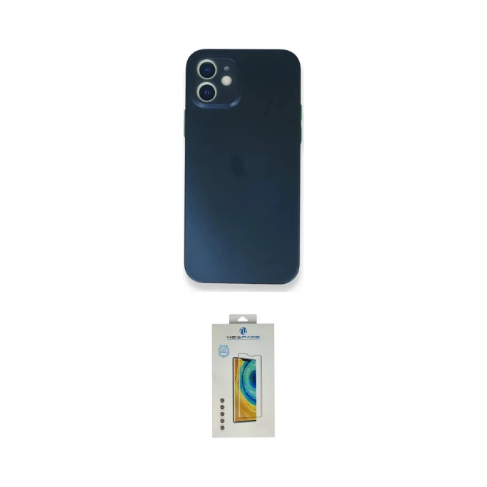 ieg™ iPhone 12 Mini Kılıf Yadigar Yansıma Serisi - Siyah Polymer Nano Ekran Koruyucu