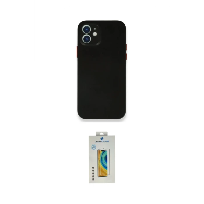 ieg™ iPhone 12 Mini Kılıf Yadigar Yansıma Serisi - Siyah Polymer Nano Ekran Koruyucu