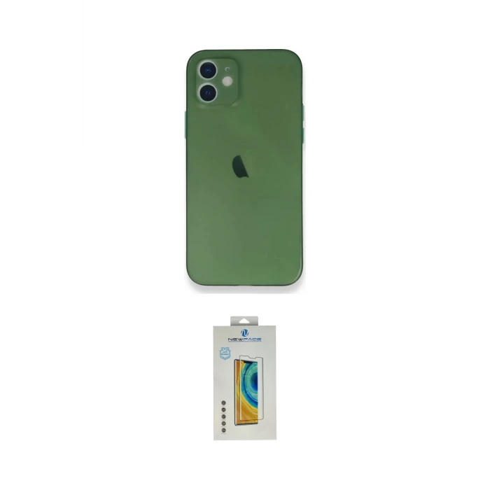 ieg™ iPhone 12 Mini Kılıf Yadigar Yansıma Serisi - Siyah Polymer Nano Ekran Koruyucu