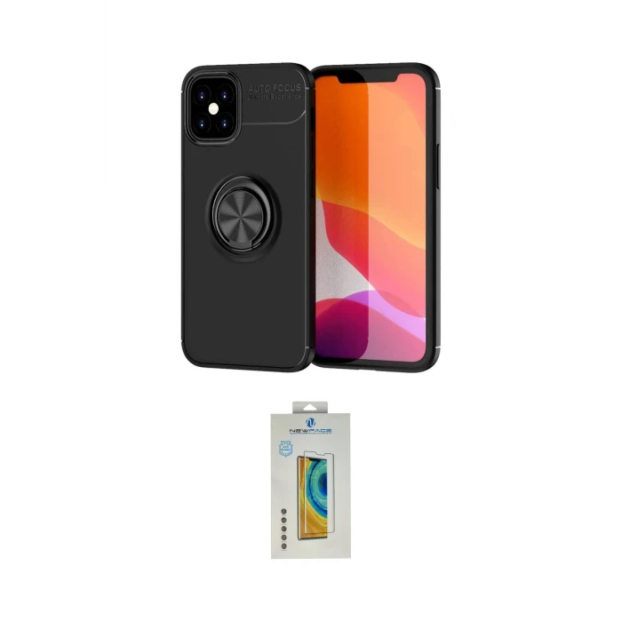ieg™ iPhone 12 Mini Kılıf Yankı Form Prime - Siyah Polymer Nano Ekran Koruyucu