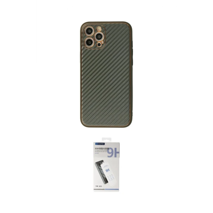 ieg™ iPhone 12 Pro Kılıf Ahenk Işık - Şeffaf Uv Polymer Nano Ekran Koruyucu