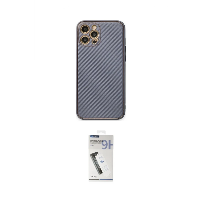 ieg™ iPhone 12 Pro Kılıf Ahenk Işık - Şeffaf Uv Polymer Nano Ekran Koruyucu