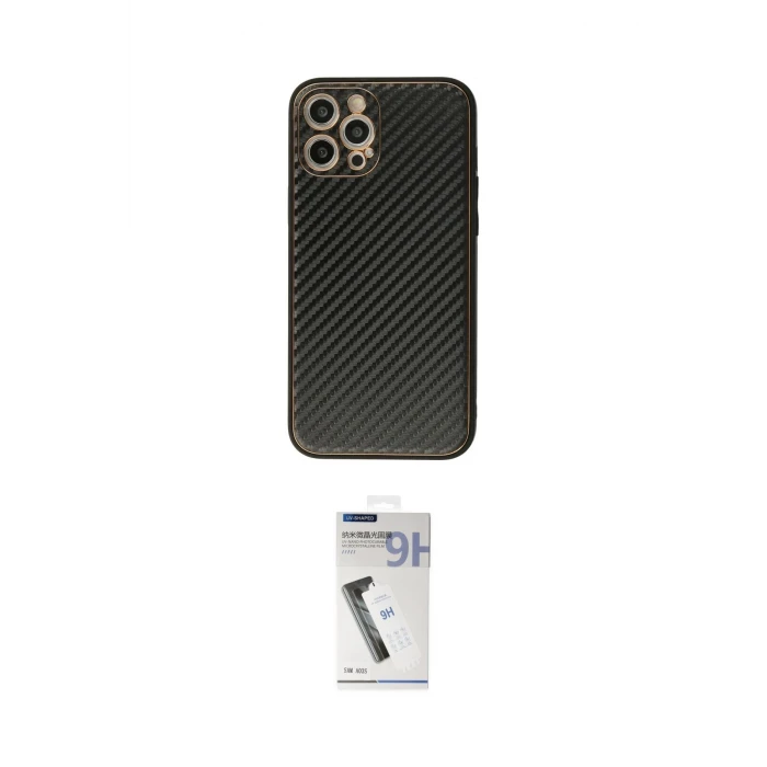 ieg™ iPhone 12 Pro Kılıf Ahenk Işık - Şeffaf Uv Polymer Nano Ekran Koruyucu