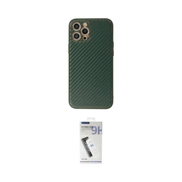 ieg™ iPhone 12 Pro Kılıf Ahenk Işık - Şeffaf Uv Polymer Nano Ekran Koruyucu