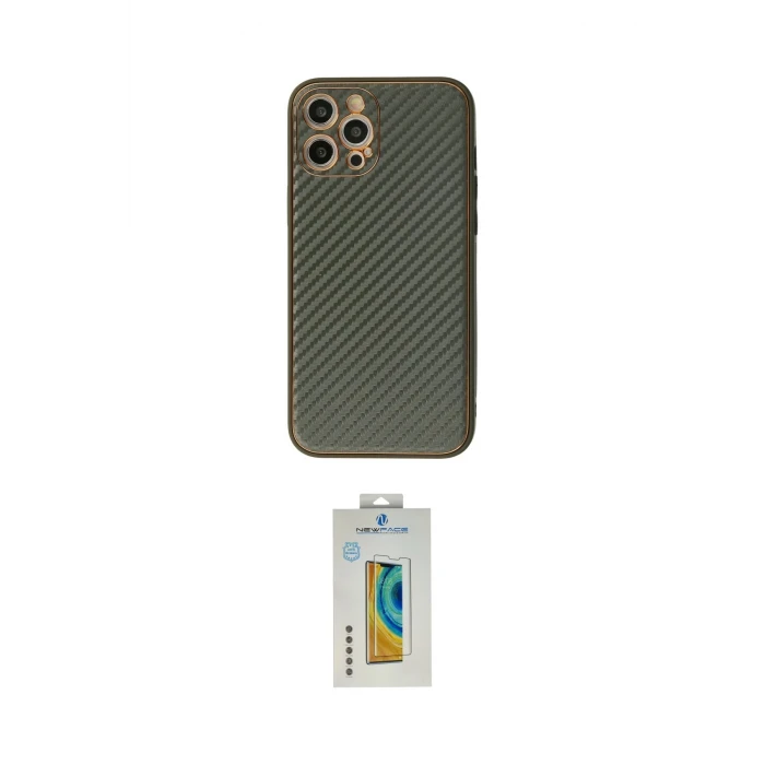 ieg™ iPhone 12 Pro Kılıf Ahenk Işık - Siyah Polymer Nano Ekran Koruyucu