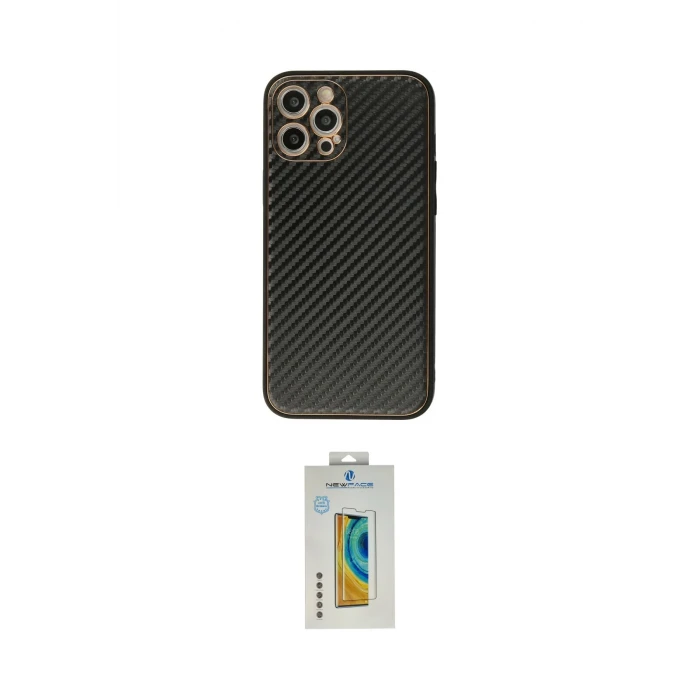 ieg™ iPhone 12 Pro Kılıf Ahenk Işık - Siyah Polymer Nano Ekran Koruyucu