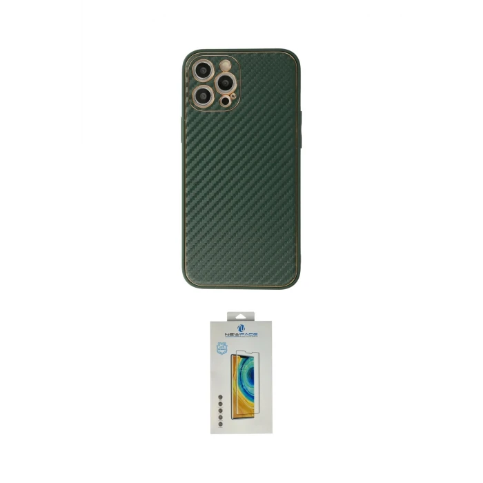 ieg™ iPhone 12 Pro Kılıf Ahenk Işık - Siyah Polymer Nano Ekran Koruyucu
