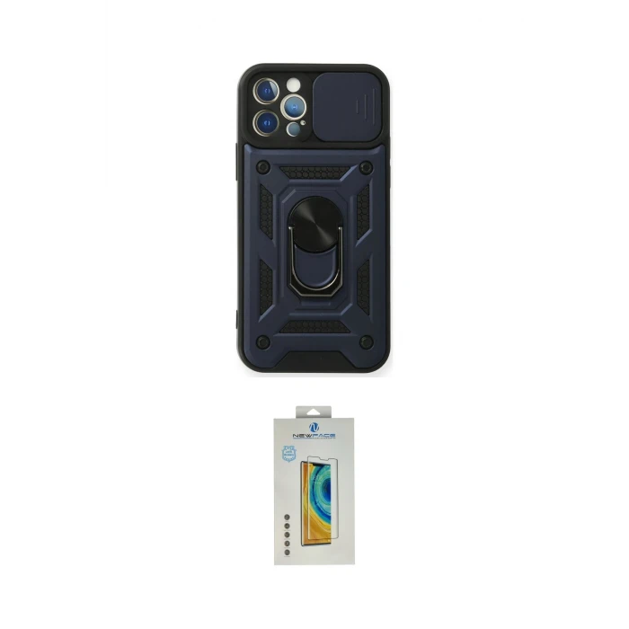 ieg™ iPhone 12 Pro Kılıf Ahenk Klasik - Siyah Polymer Nano Ekran Koruyucu