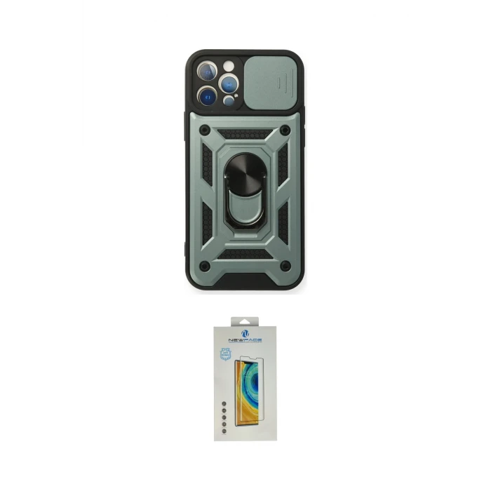 ieg™ iPhone 12 Pro Kılıf Ahenk Klasik - Siyah Polymer Nano Ekran Koruyucu