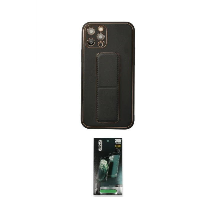 ieg™ iPhone 12 Pro Kılıf Akış Doku - Şeffaf 360 Full Body Arka Koruyucu