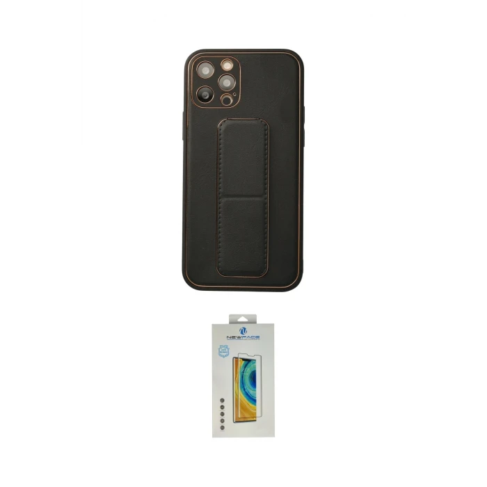 ieg™ iPhone 12 Pro Kılıf Akış Doku - Siyah Polymer Nano Ekran Koruyucu