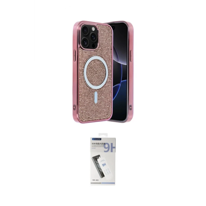 ieg™ iPhone 12 Pro Kılıf Eksen Çizgi - Şeffaf Uv Polymer Nano Ekran Koruyucu