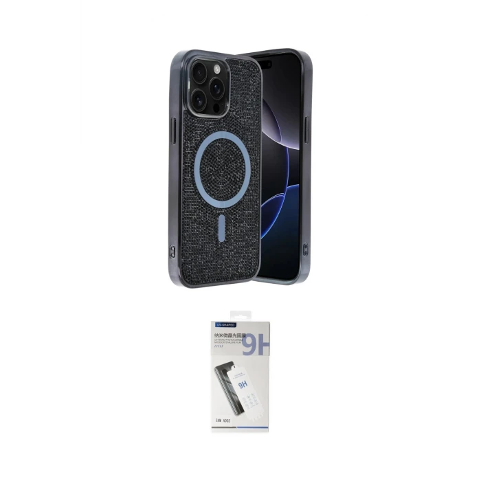ieg™ iPhone 12 Pro Kılıf Eksen Çizgi - Şeffaf Uv Polymer Nano Ekran Koruyucu