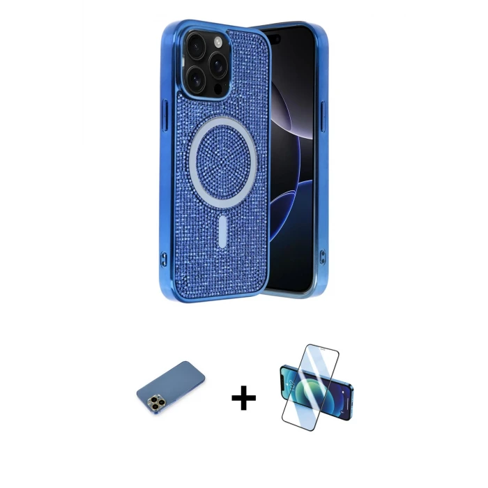 ieg™ iPhone 12 Pro Kılıf Eksen Çizgi - Siyah 3D Antistatik Seramik Nano Ekran Koruyucu + Shine Kamera Lens Koruma Cam - GD