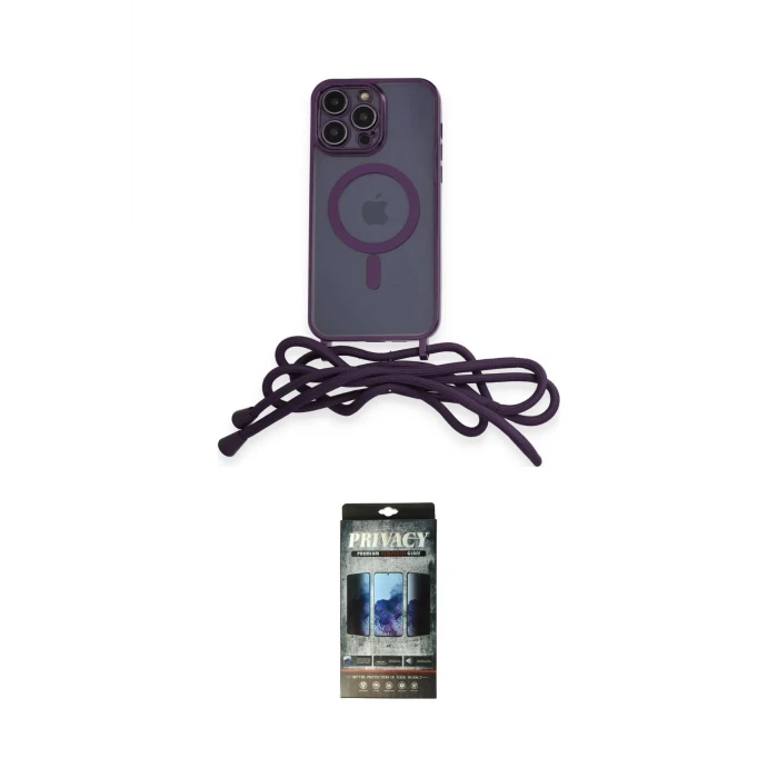 ieg™ iPhone 12 Pro Kılıf Eksen Özel Seri - Siyah 34D Hayalet Izgaralı Cam