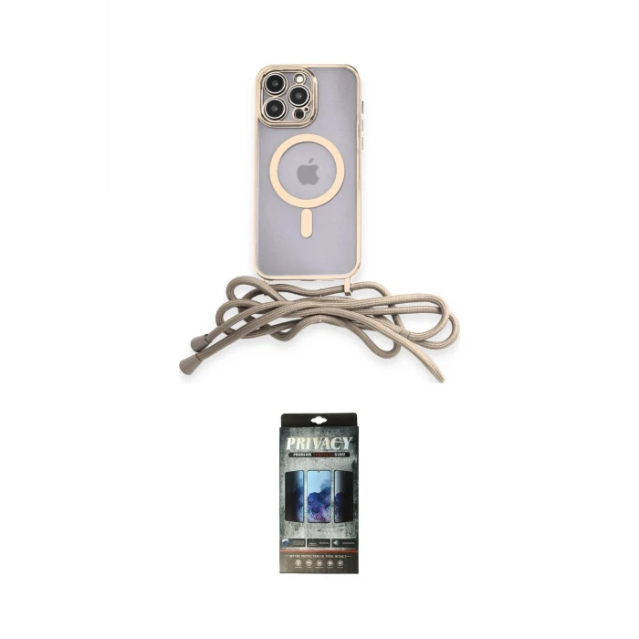 ieg™ iPhone 12 Pro Kılıf Eksen Özel Seri - Siyah 34D Hayalet Izgaralı Cam