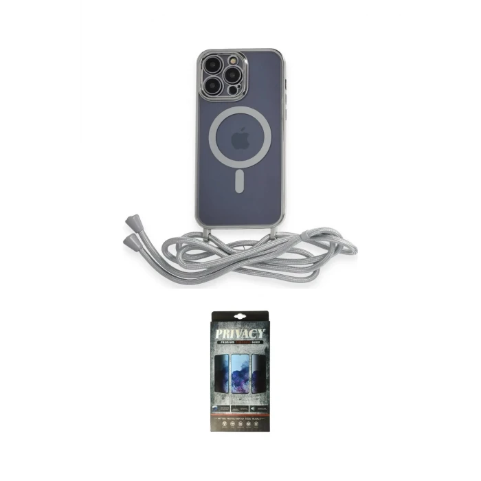 ieg™ iPhone 12 Pro Kılıf Eksen Özel Seri - Siyah 34D Hayalet Izgaralı Cam