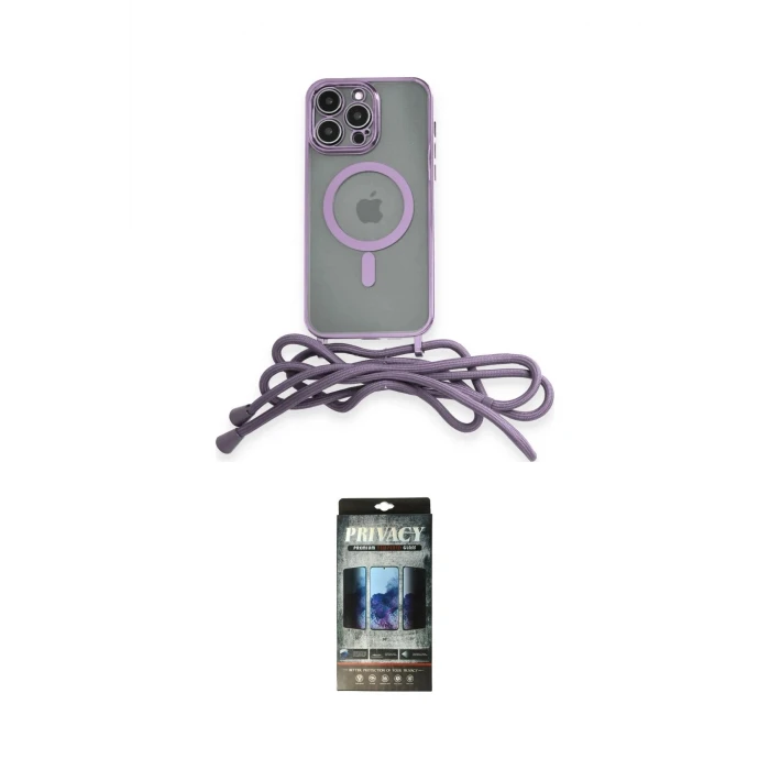 ieg™ iPhone 12 Pro Kılıf Eksen Özel Seri - Siyah 34D Hayalet Izgaralı Cam