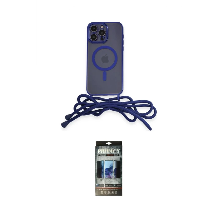 ieg™ iPhone 12 Pro Kılıf Eksen Özel Seri - Siyah 34D Hayalet Izgaralı Cam