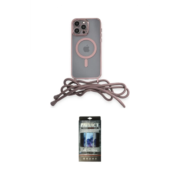 ieg™ iPhone 12 Pro Kılıf Eksen Özel Seri - Siyah 34D Hayalet Izgaralı Cam