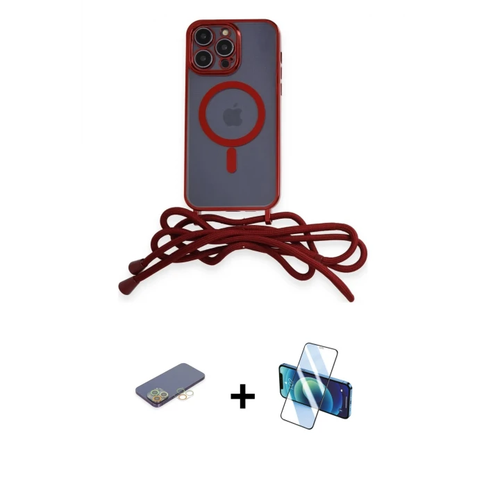 ieg™ iPhone 12 Pro Kılıf Eksen Özel Seri - Siyah 3D Antistatik Cam Ekran Koruyucu + Renkli Kamera Lens Koruma Cam - SI