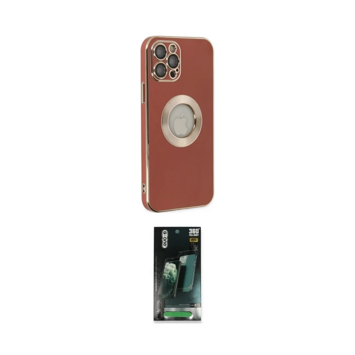 ieg™ iPhone 12 Pro Kılıf İz Form Serisi - Şeffaf 360 Full Body Arka Koruyucu