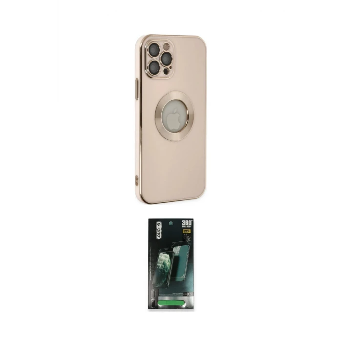 ieg™ iPhone 12 Pro Kılıf İz Form Serisi - Şeffaf 360 Full Body Arka Koruyucu