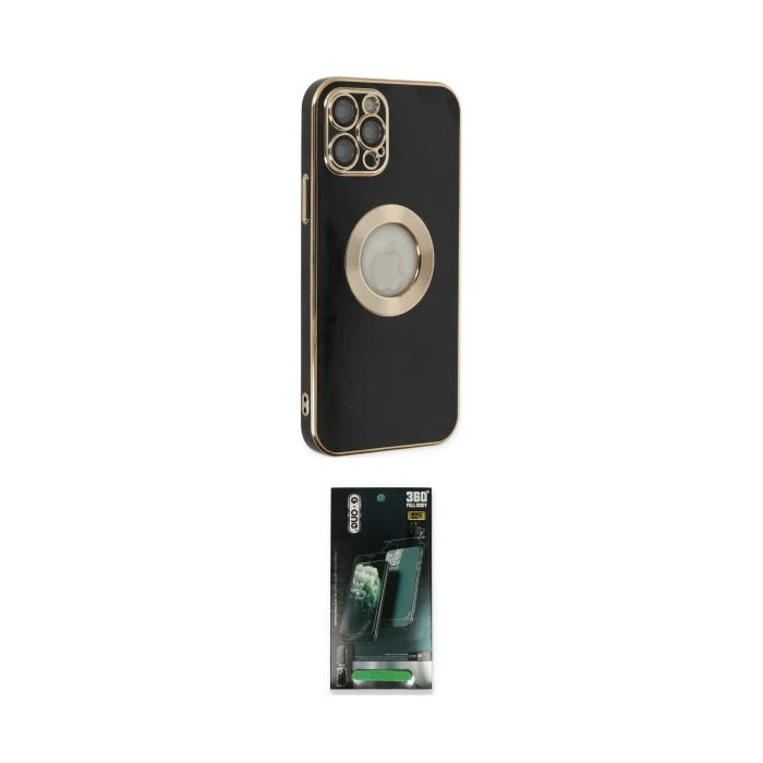 ieg™ iPhone 12 Pro Kılıf İz Form Serisi - Şeffaf 360 Full Body Arka Koruyucu