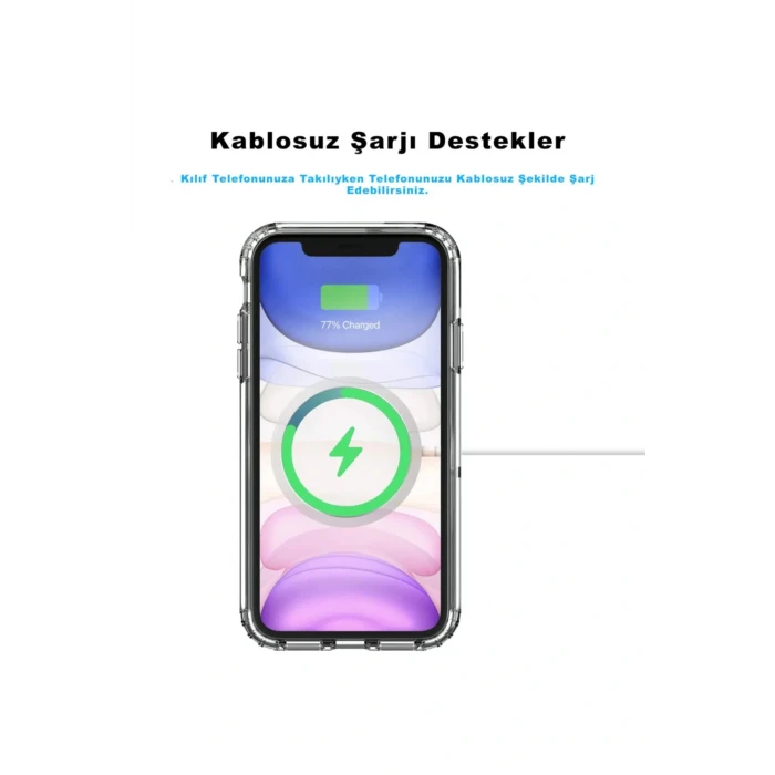 İEG® Iphone 12 Pro Kılıf Kamera Lens Korumalı Magsafe Destekli Şeffaf Darbe Emici Sert Kapak