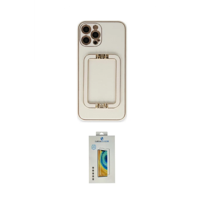 ieg™ iPhone 12 Pro Kılıf Kozmos Minimal Prime - Siyah Polymer Nano Ekran Koruyucu