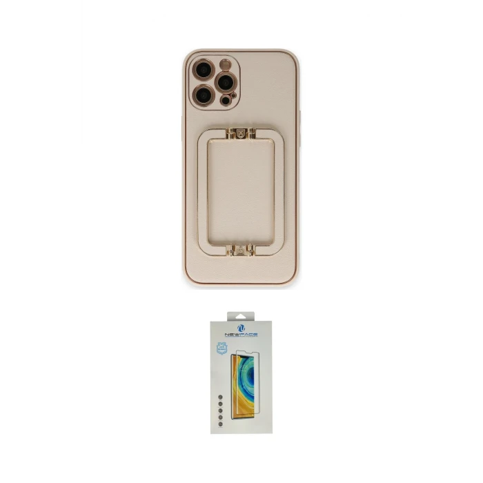 ieg™ iPhone 12 Pro Kılıf Kozmos Minimal Prime - Siyah Polymer Nano Ekran Koruyucu