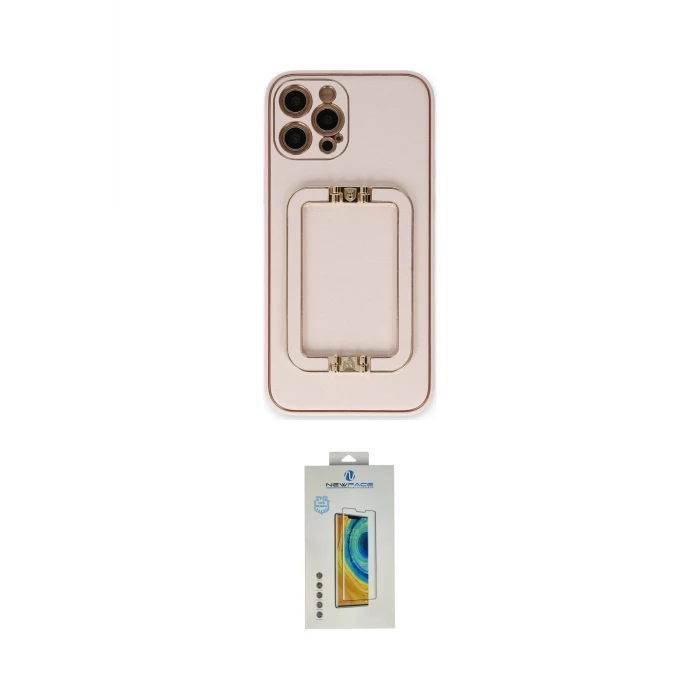 ieg™ iPhone 12 Pro Kılıf Kozmos Minimal Prime - Siyah Polymer Nano Ekran Koruyucu