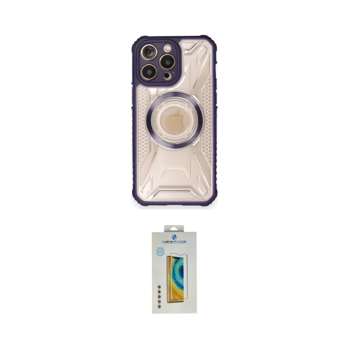 ieg™ iPhone 12 Pro Kılıf Kutup Modern - Siyah Polymer Nano Ekran Koruyucu